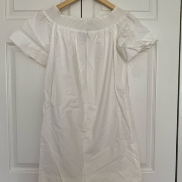 JCREW Off-the-Shoulder White Cotton Dress, SZ00 - Picture 3 of 5